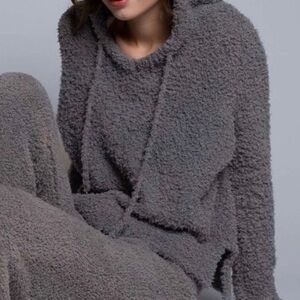 POL Berber Fleece Hoodie Pullover Top